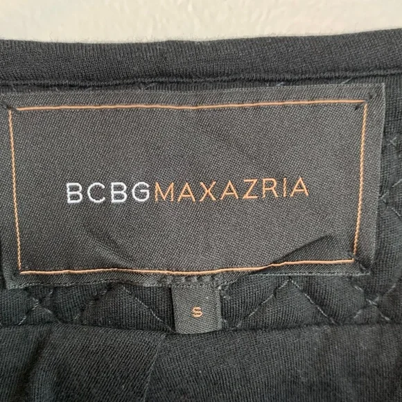 BCBG Max Azria Black Quilted Cropped Jacket - Picture 3 of 8